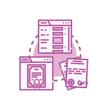 Electronic document signing process with multiple fields vector
