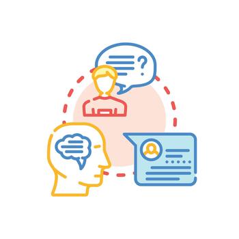 Client feedback loop process improvement concept vector