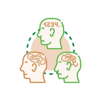 Exploring mind dimension, intelligence and creative thinking process vector