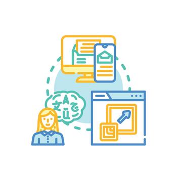 sensible idioma modelo Procesando información para los usuarios vector