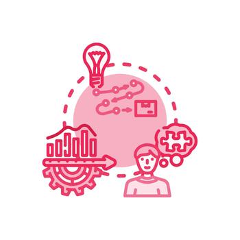 Iterative development process loop concept planning strategy vector