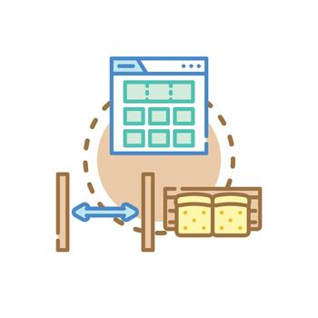 Webpage layout design developing responsive interface concept vector