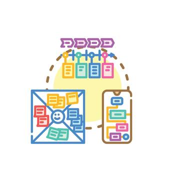 User experience journey mapping process development vector