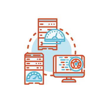 System performance management optimizing business efficiency process vector