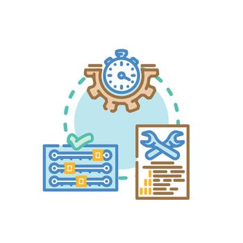 Application setup tutorial configuring software installation process vector