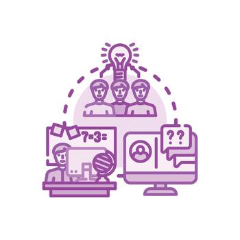colaborativo aprendizaje y tutoría programa desarrollo vector