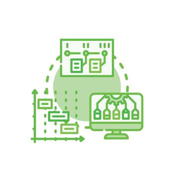 It program planning timeline concept developing project strategy vector