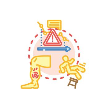 Decrease danger levels concept icon illustration vector