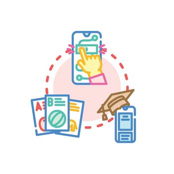 mi aprendizaje plataforma usuario interfaz conectando múltiple dispositivos vector