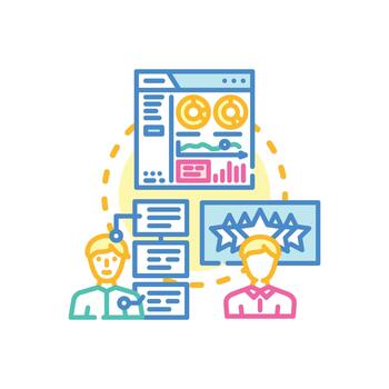 Customer experience mapping process improving user satisfaction vector