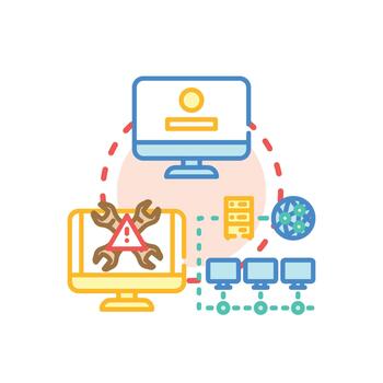 Resolving software issues defect fixing process vector