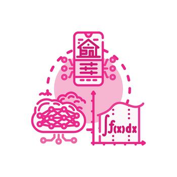 It system integration developing connecting digital technologies vector