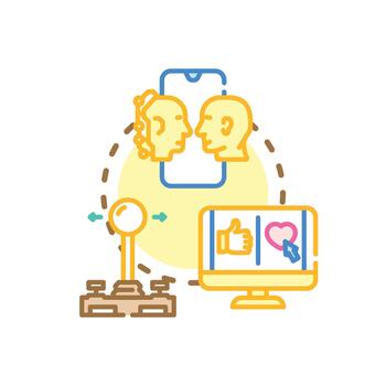 Responsive user interface concept for digital technology development vector