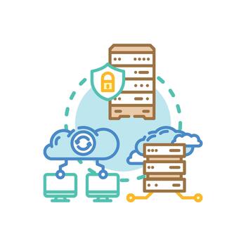 nube base de datos acceso informática red sistema concepto vector
