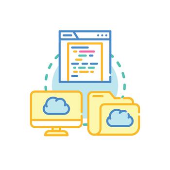 Archiving and compressing digital files document data vector