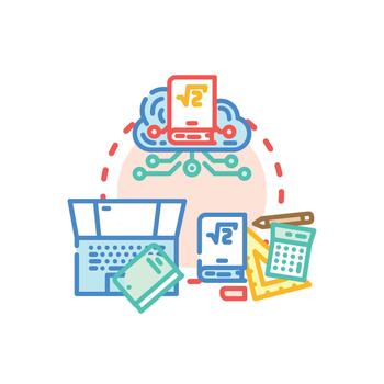 Remote learning platform dashboard concept vector