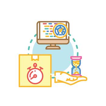 sistema Ve más despacio alertando, computadora actuación problemas concepto vector