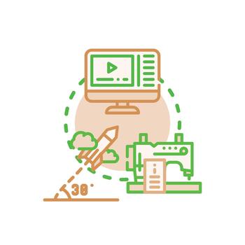 Beginner tutorial concept creating educational process vector