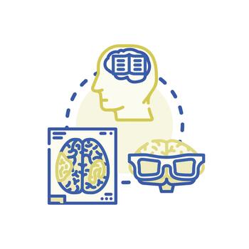Brain based learning retention representing knowledge and digital processing vector