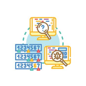 Code reasoning developing logic and algorithm thinking process vector