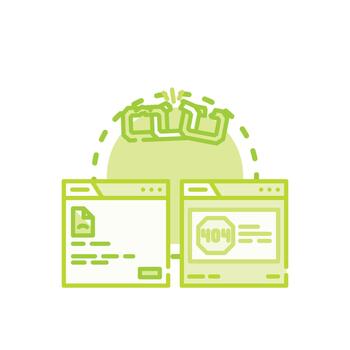 Broken link connection internet error optimization concept vector