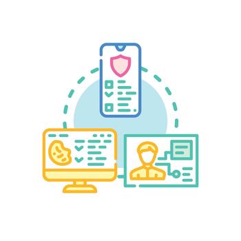 Secure client server authentication process accessing data vector