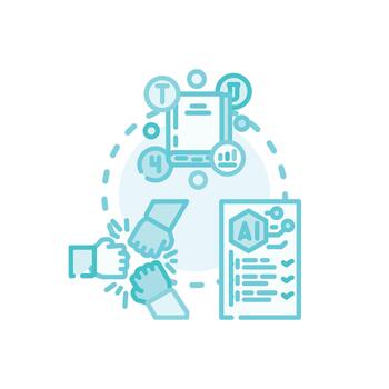 Centralizing knowledge documentation and data management concept vector