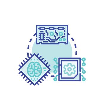 ai procesador chip desarrollando digital tecnología conceptos vector