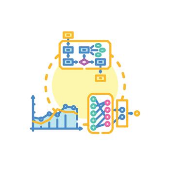 Unified big data processing processing hub concept vector
