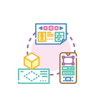 software prototipo creación proceso desarrollando usuario interfaz diseño vector