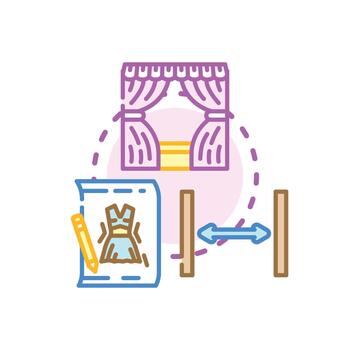 Patterned background icon representing various design elements vector