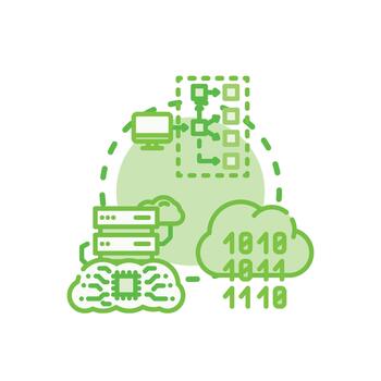 No código nube servicios desarrollo y plataforma vector