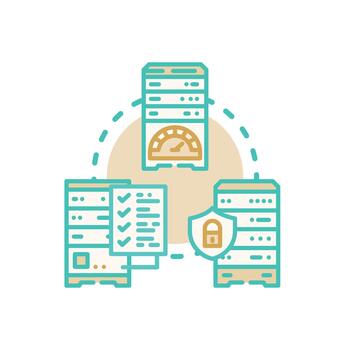 Sql database server concept icon illustration vector