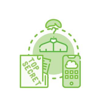 Document validation secure archiving data technology concept vector