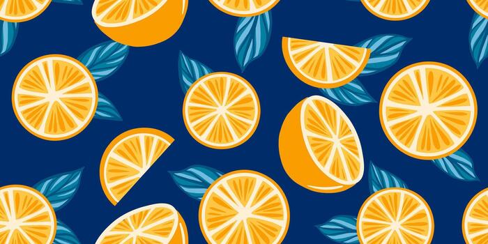Lemons seamless pattern. vector