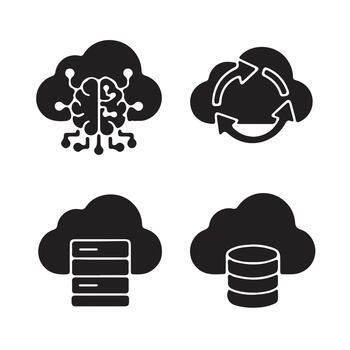 nube almacenamiento datos administración sistema vector