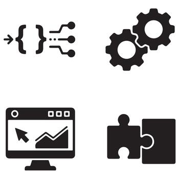 Modern Software Interface Integration System vector