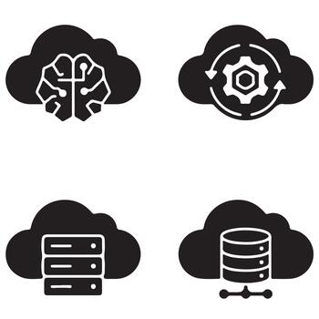 seguro digital nube servidor tecnología vector