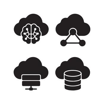 Modern Cloud Computing Technology System vector