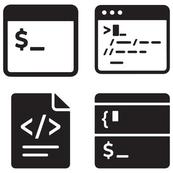 Digital Coding Console Interface vector