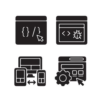 moderno web solicitud desarrollo tecnología vector