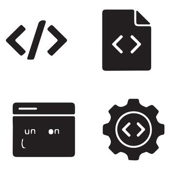 Digital Coding Window Programming Interface vector