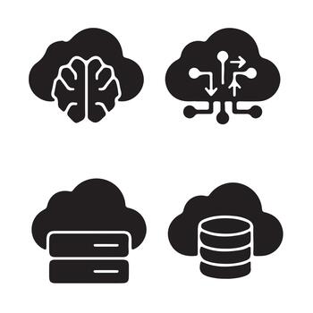 Cloud Based Artificial Intelligence Technology vector