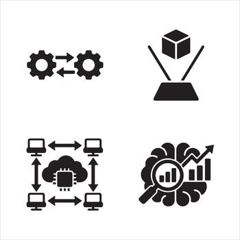cuántico informática tecnología concepto vector
