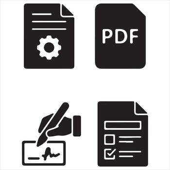 Shared Folder Collaboration Technology vector