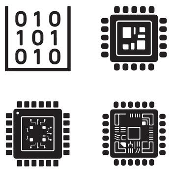 Binary Digital Information System vector