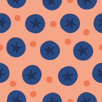 Blueberry pattern background vector