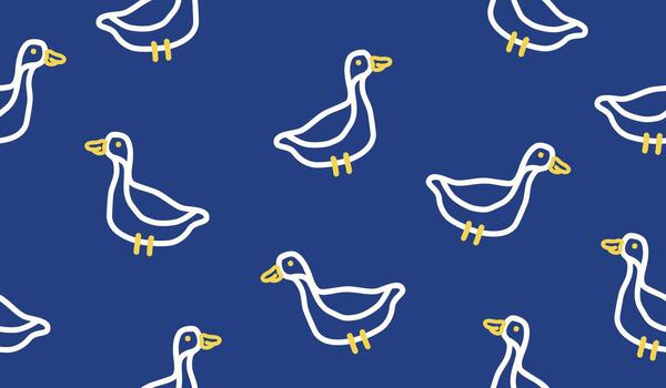 Duck pattern background vector