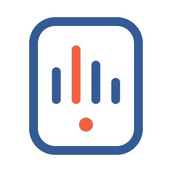 Mobile Data Analytics Tablet Icon vector