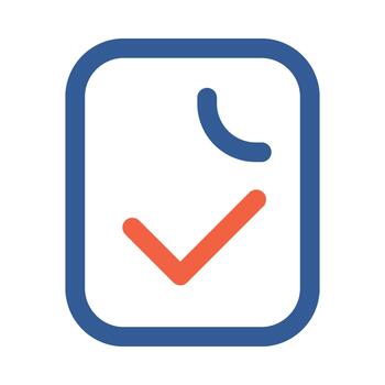documento marca de verificación icono vector